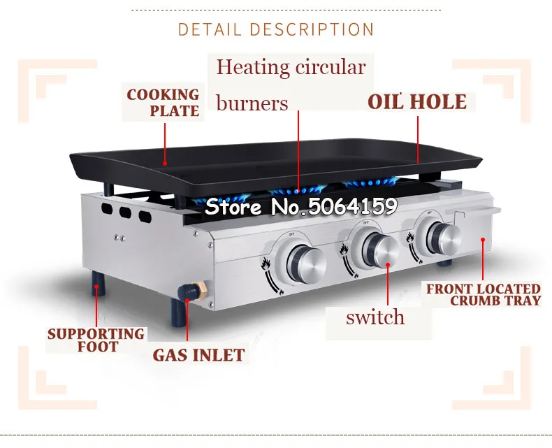 Весы для газовых смесей газовая панель для барбекю 3 горелки газовая сковорода Plancha Инструменты для барбекю на открытом месте сверхмощная машина для кемпинга кухонная машина