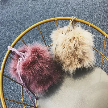 

Women's Handbags Personality Fur Bag Female 2018 New Shoulder Crossbody Bag Small Plush Bucket Bag Bolsa Feminina