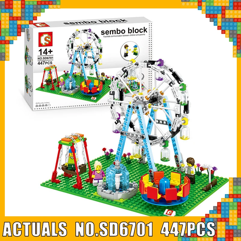 

SenBao compatible with legoed Creator palyland amusement park sky ferris wheel sets model building kits blocks kids toy children