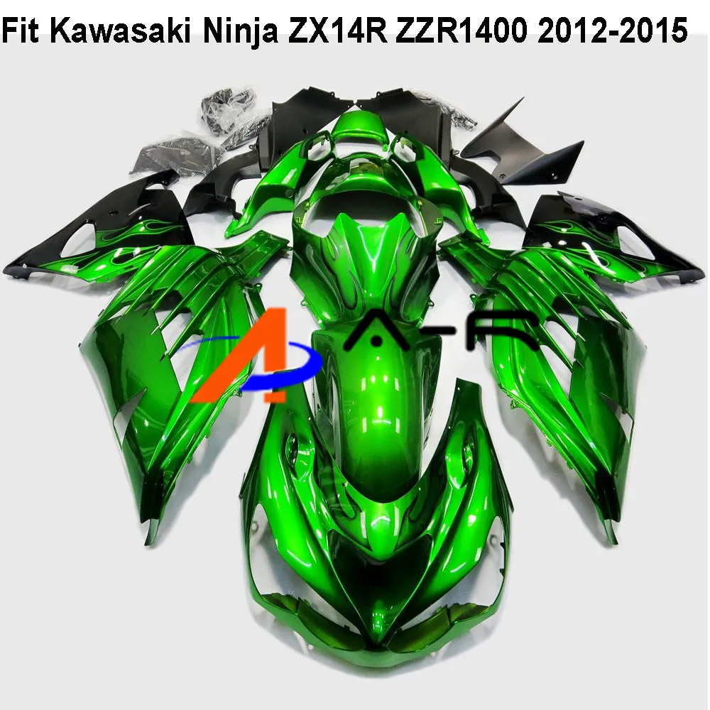 

Green Bodywork Fairing Kit For Kawasaki Ninja ZX14R 12-15 ZZR1400 2012-2015 2014 2013 ZX-14R ZX 14R ZZ--R 1400 Fairings