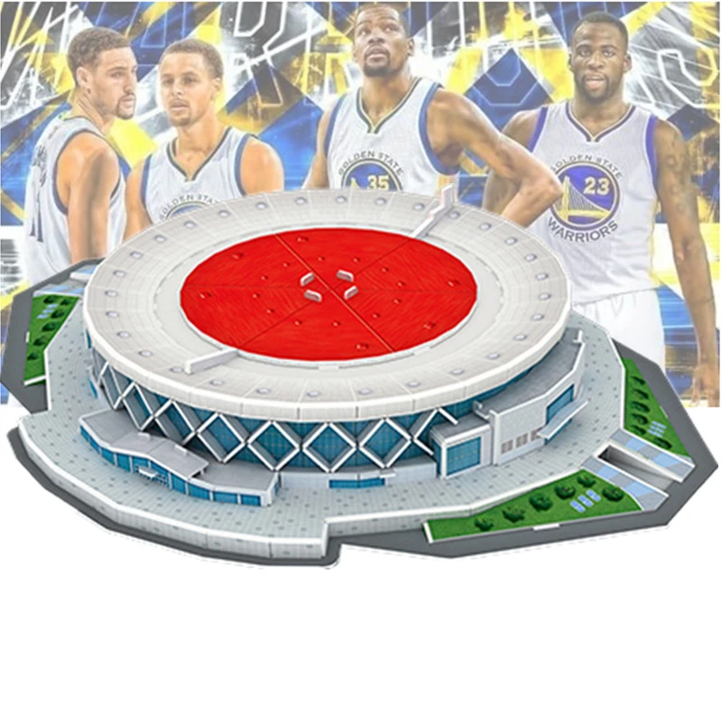 Классический пазл 3D головоломка Окленд оракул Арена баскетбольная игра стадионы мир DIY Строительные кирпичи игрушки масштабные модели наборы бумаги