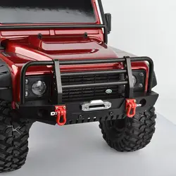 RCAIDONG металла передний бампер со светом для осевой SCX10 SCX10 II 90046 90047 Traxxas TRX-4 TRX4 1/10 Радиоуправляемый гусеничный автомобиля