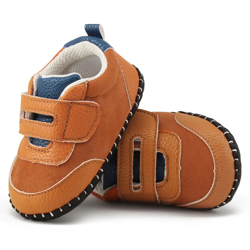 Baby Boys Girls PU Frosted Stitching Shoes Anti-slip Baby Toddler Shoes Casual Sports Toddler Shoes