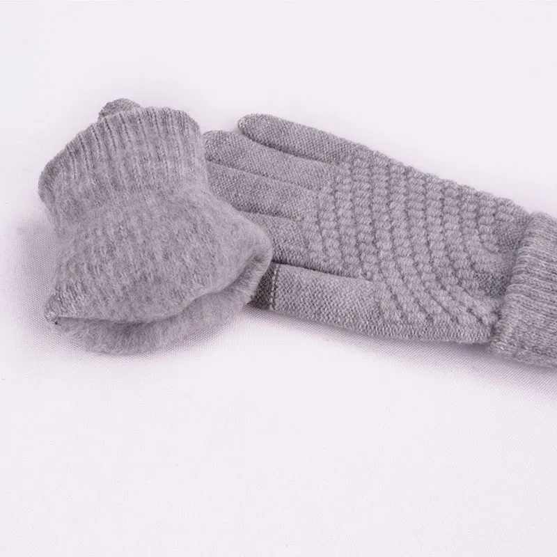 New Girls Boys Winter Gloves Touch Phone Screen Glove Girls Knitted Winter Warm Glove Solid Color Kids Gloves Mittens