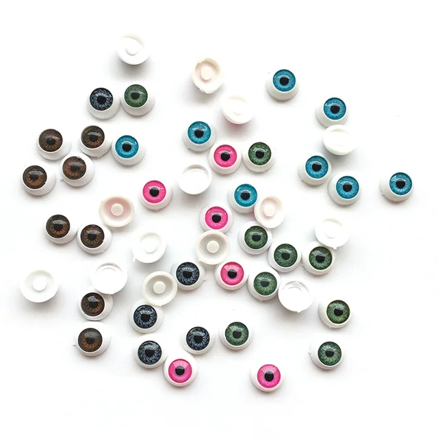20pcs/lot 12mm Doll Eyeballs Round Acrylic Eyes for DIY Doll Bear Crafts Mix Color Plastic Dolls EyeBall Eye Accessories 2