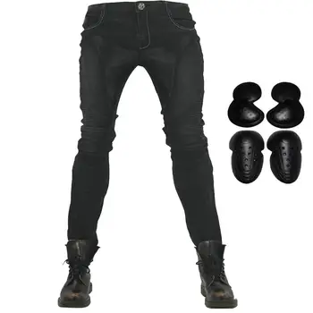 

Summer Motorcycle Riding Pants Men Moto Jeans Pantalons With 4 X Upgarde Armor Knee Hip Protector Pads Motocross Racing Trousers