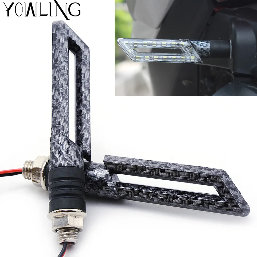 

Motorcycle Turn Signal Lights Triangle LED Sequential Turn Signals Indicators for Honda Kawasaki Yamaha Ducati MONSTER 696 795