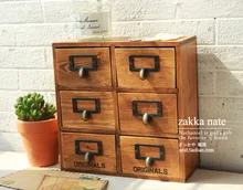 Один день ZAKKA серии шесть деревянные решетки ящик шкафа 6 настольных косметика хранения
