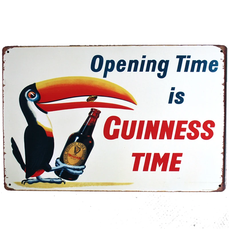 

[ Mike86 ] OPENING TIME IS Woodpecker TIME Metal Signs Bar decor Wedding Party Painting Decoration 20*30 CM AA-434