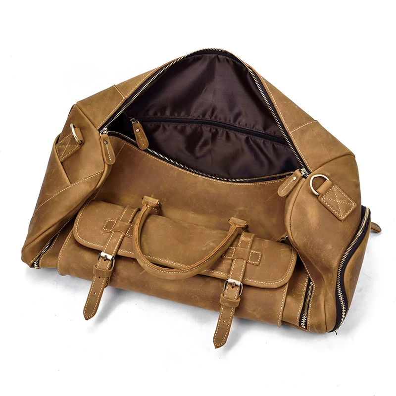 Pockets Show and Large Capacity of Leather Bag