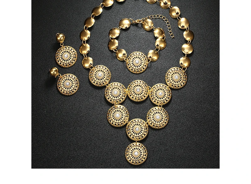 AYAYOO New Arrival Women Jewelry Set 2018 Gold Color Nigerian Wedding African Beads Jewelry Set Womens Fashion Jewellery (5)
