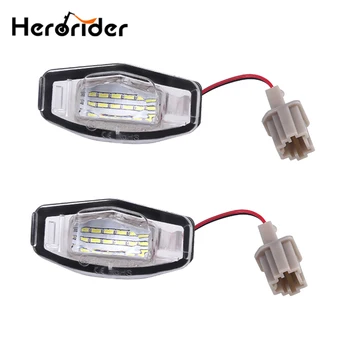 

2pcs 12V Car LED License Plate Lights for Honda Accord Civic City Odyssey MR-V No Error White 6000k 18SMD License Plate Lights