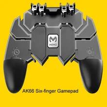 Mobile PUBG Controller Turnover Button Gamepad for PUBG IOS Android Six 6 Finger Operating Gamepad Peripherals PUBG Controller