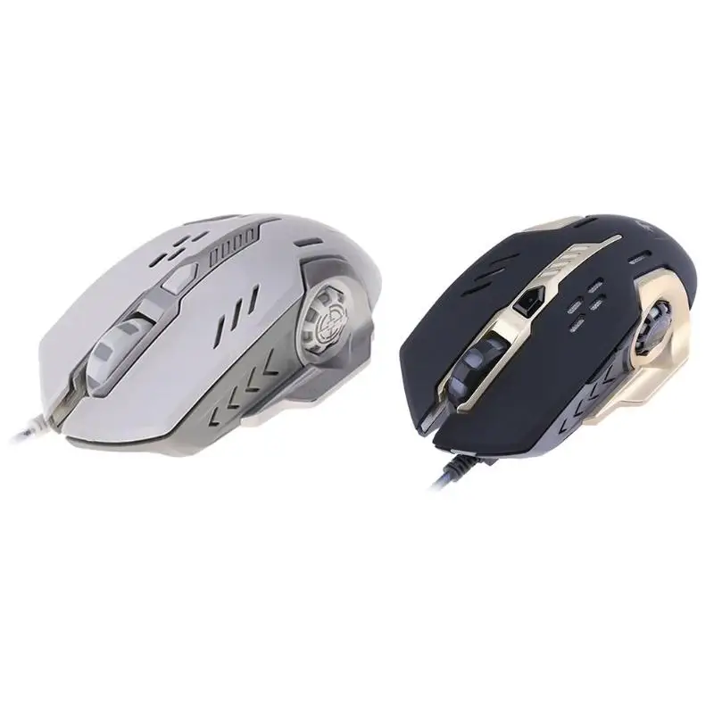 UBS Wired Gaming Mouse , 4000DPI 6 Buttons Mechanical Mouse Support Macro Optical with Backlight for PC Computer Laptop Notebook