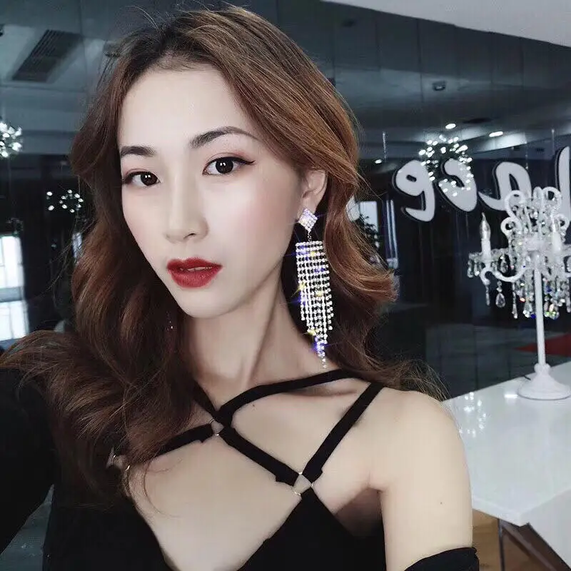 HIBRIDE Brand New hot Fashion Popular Luxury Crystal Zircon Drop Earrings Water Jewelry for Women E-618 | Украшения и аксессуары