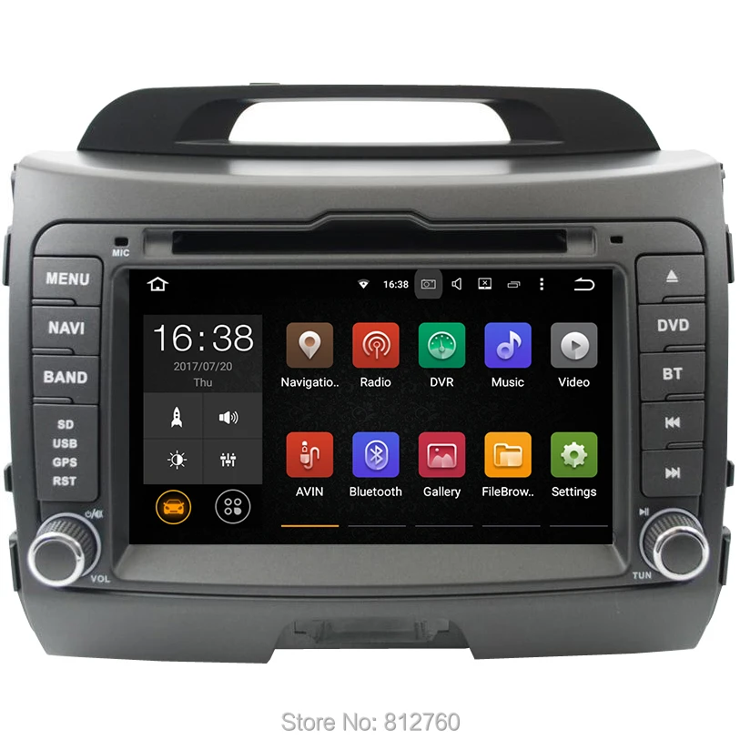 Best Android 8.1 Octa core 4G RAM 32G ROM Car dvd player gps for KIA Sportage 2011-2015 car radio head unit multimedia player wifi 3G 0