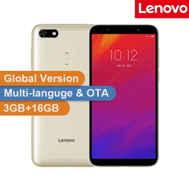 Global Firmware Lenovo A5 Original Multi-language Phone L18021 4G LTE 4000mAh 5.45 Inch 3GB RAM Andorid 8.1 Smartphone 13.0MP