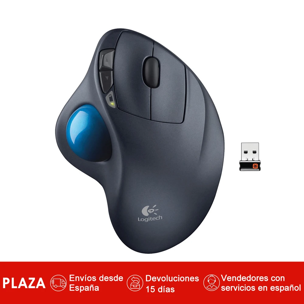 

Logitech M570, Laser, RF inalqmbrico, Negro