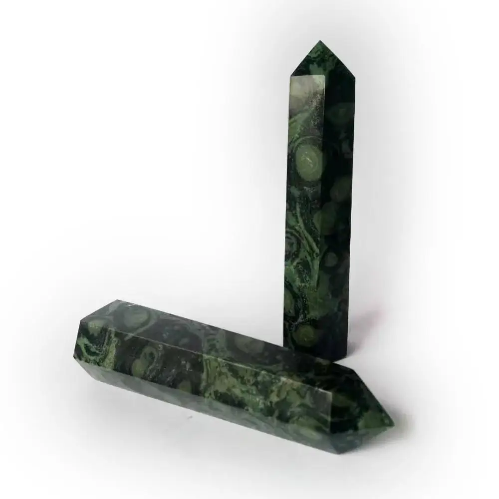 

60g Natural rare rock green quartz wand crystal stone kambaba point healing Gift