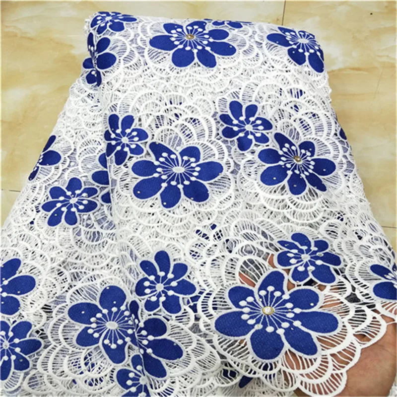 

2019 Hot Sale Beautiful French Lace Fabric blue African Lace Fabric High Quality Embroidery For Wedding Nigerian Lace Fabric