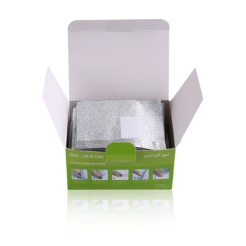 

100Pcs/Box Aluminium Foil Nail Art Soak Off Acrylic Gel Polish Nail Removal Wraps Remover Makeup Tool
