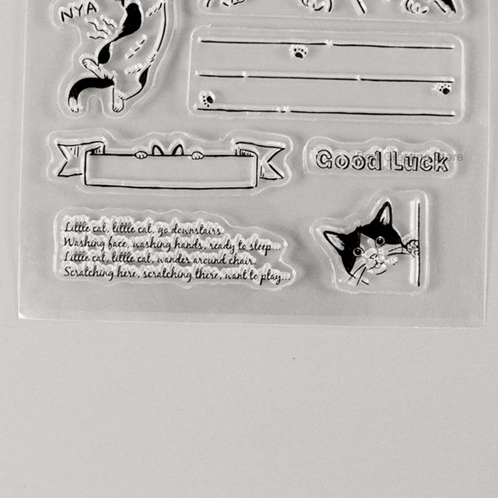 Clear stamps fun cat stamps planner schedule scrapbooking stamps diy cardmaking supplies