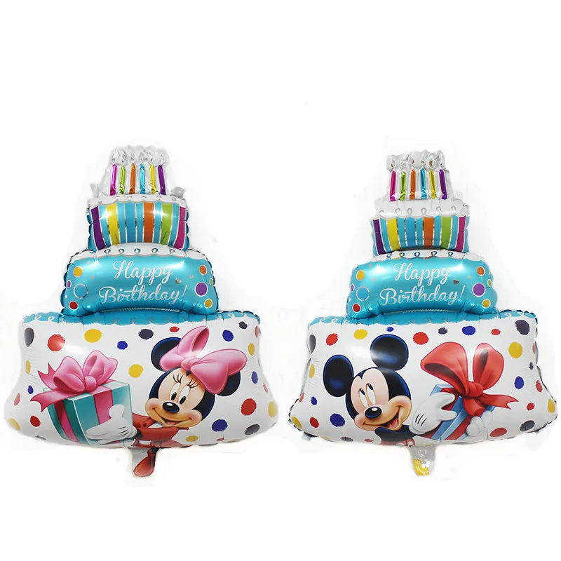 TSZWJ B 014 Free Shipping Mini Minnie Mickey Cake Aluminum Balloon Children font b Toys b