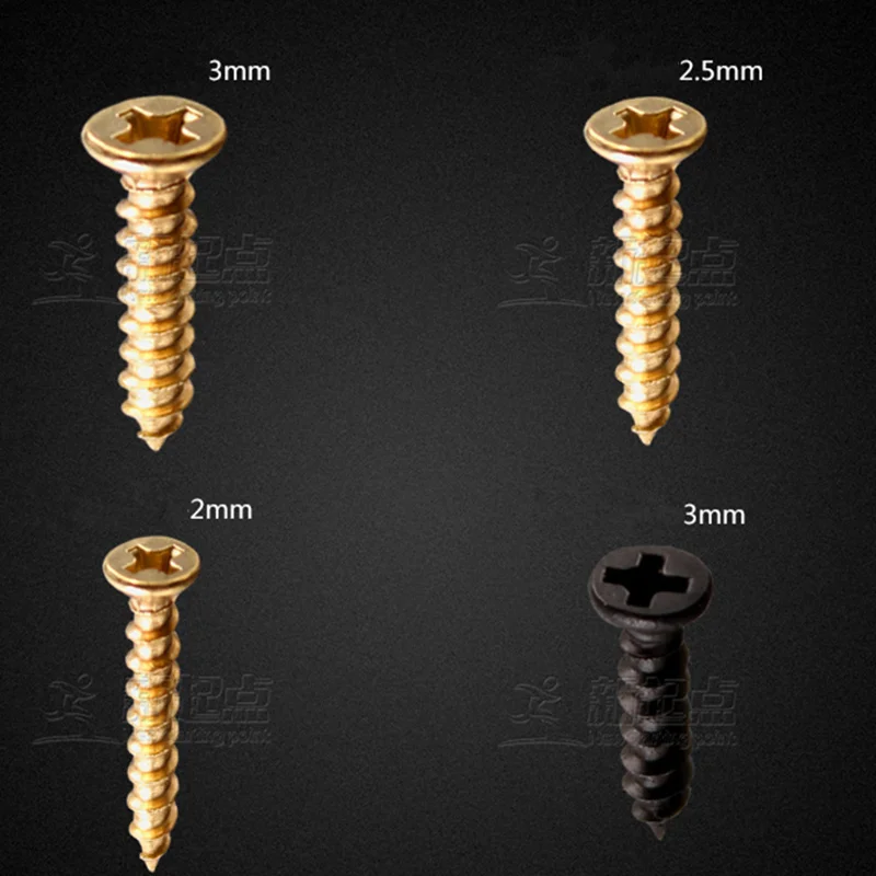 Многофункциональные крестовые винты M3M2.5M2 золото M2 Плоская Круглая головка подходит для шарниров потайные саморезы инструмент для древесины