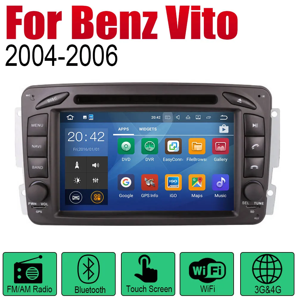 Standard machine Auto GPS Navigation For Mercedes Benz Vito 2004~2006 NTG Car Android Multimedia Player Radio Stereo AMP BT USB SD AUX WIFI - Цвет: Standard machine