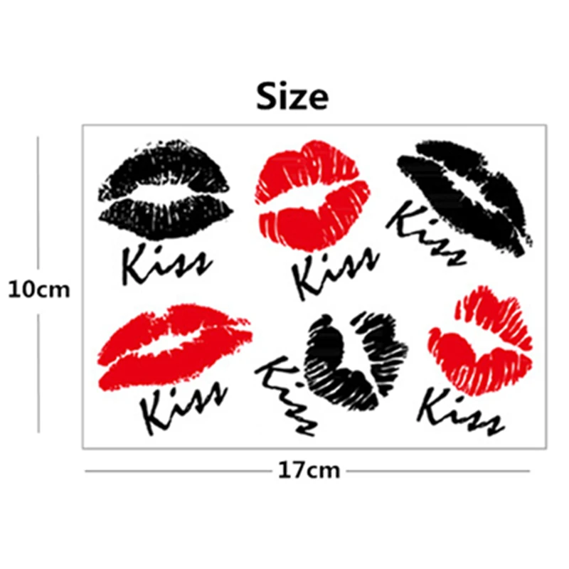 Nu-TATY A sexy kiss временная татуировка боди-арт, флеш-тату, наклейка s 17*10 см, водостойкая поддельная татуировка, автомобильная Наклейка на стену