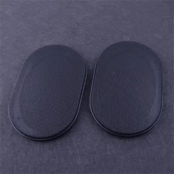 

beler Universal 2Pcs Black Car Audio Speaker Conversion Net Cover Steel Protective Mesh Grill Decorative Circle Accessory