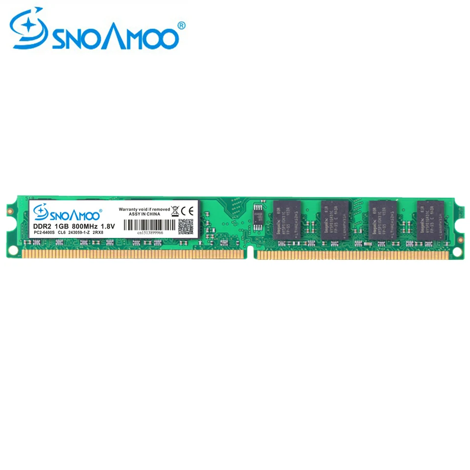 Настольный ПК SNOAMOO DDR2 1 ГБ ОЗУ 2 800 МГц 667 8 В совместим с INTEL и AMD mobo оперативная