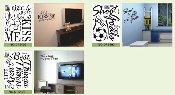60*90cm English letters Decor Removable Bed Room Art Mural Vinyl Wall Sticker Decal | Дом и сад