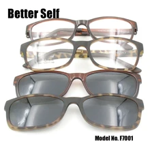 Клип на солнцезащитные очки UV400 поляризационные противосолнечные очки Квадратные очки Ultem Металлические очки Легкие уличные очки Качество беттер Селф F7001