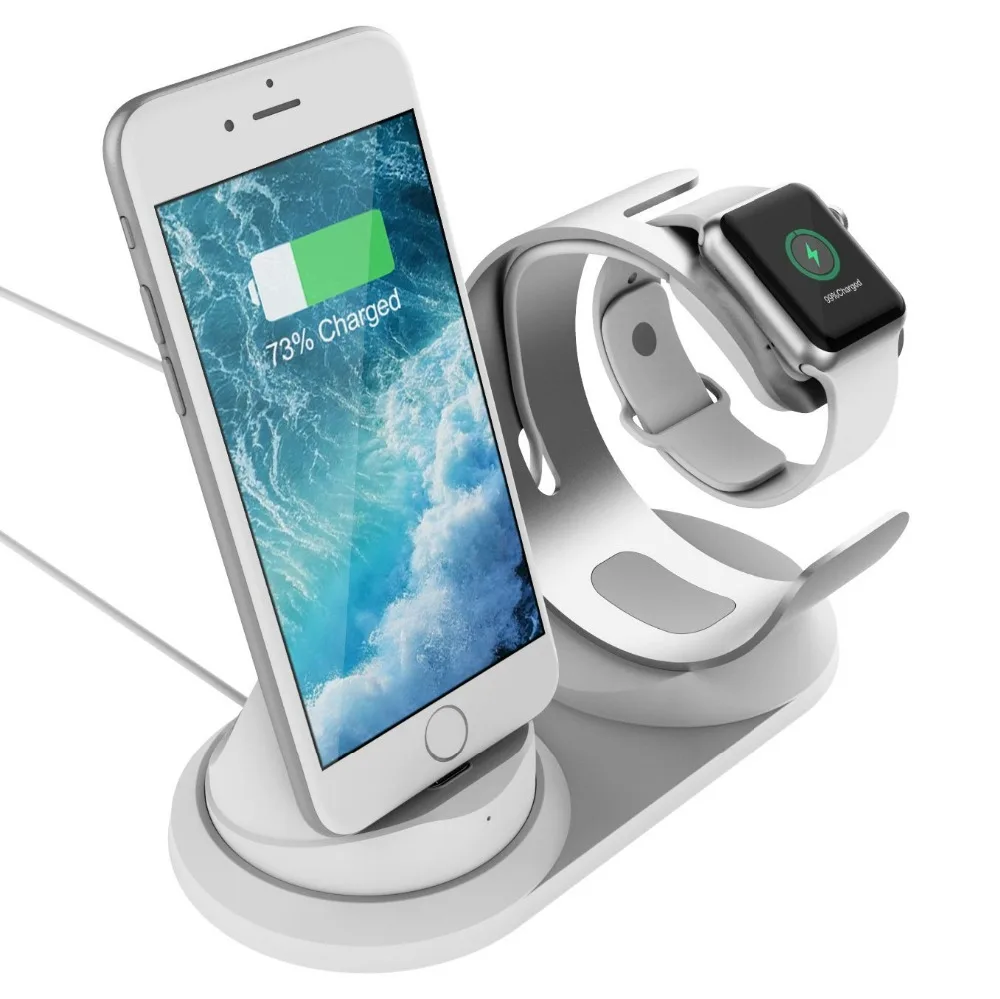 2 In 1 Desk Charging Dock Station For Apple Watch Stand Support