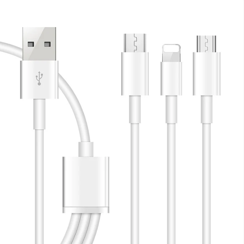NOHON 3 в 1 зарядное устройство для iPhone XS XR X 8 7 Быстрая Зарядка Micro USB Type c шнур передачи