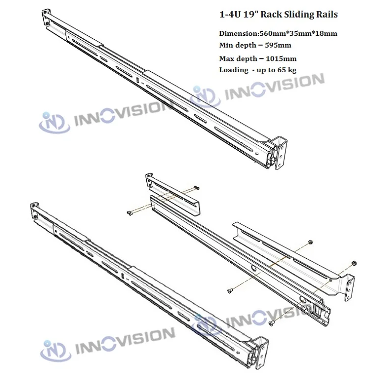 Высокое качество 19 дюймов rackmount динамические Трехсекционные скользящие направляющие комплекты для 1u 2u 3u 4u стоечный сервер с рельсовыми винтовыми отверстиями
