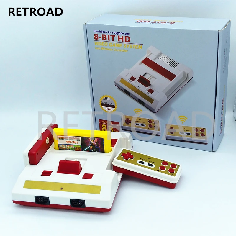 

RETROAD HD Video Game Console 588 free games High definition HDMI TV Out with wireless gamepad controller for fc 8 bit games
