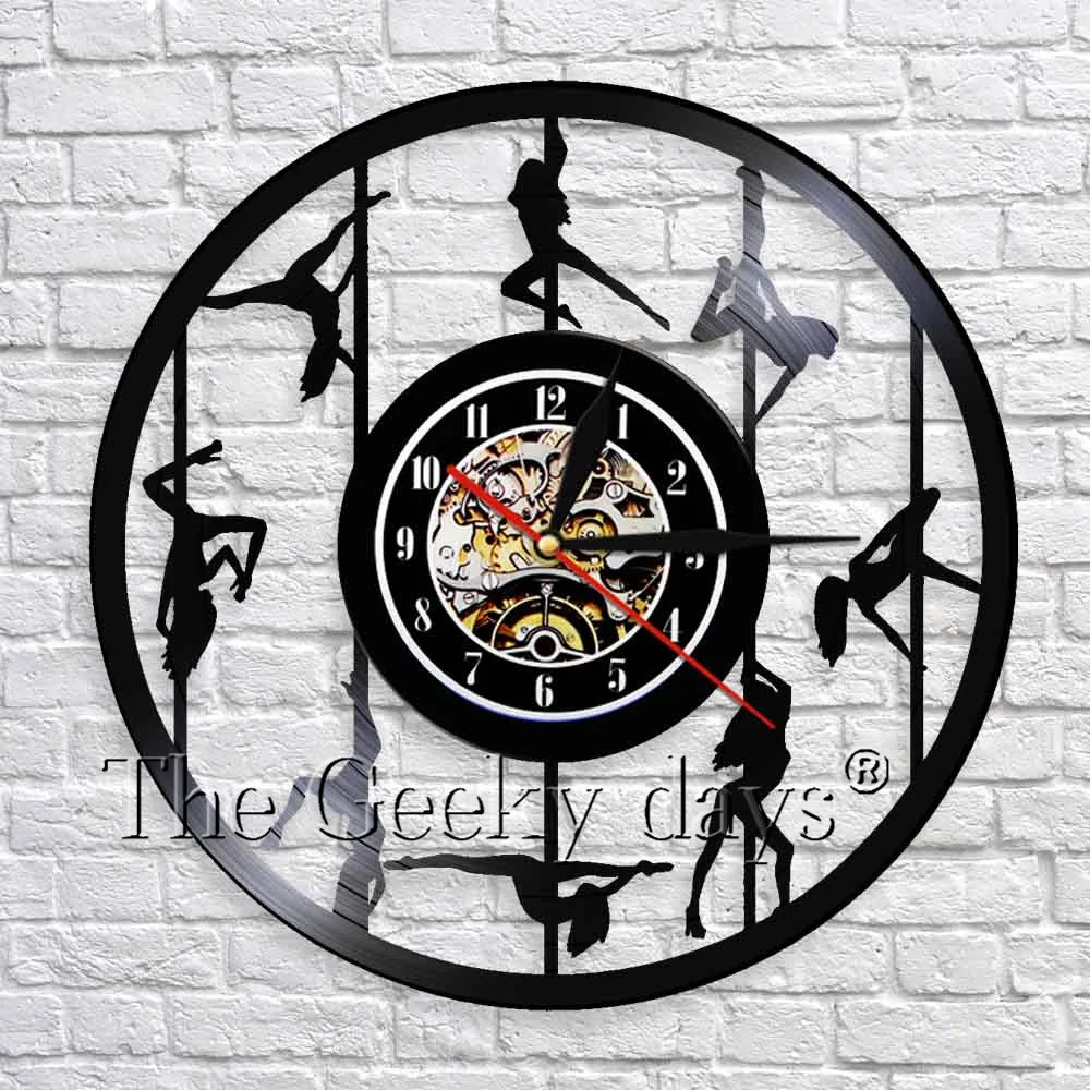 1Piece Pole Dancer Art Decoraive 3D Wall Clock Modern Design Dancer