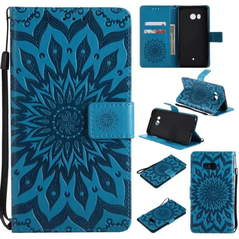 

MuTouNiao Blue Leather Flip Case Cover For HTC U11