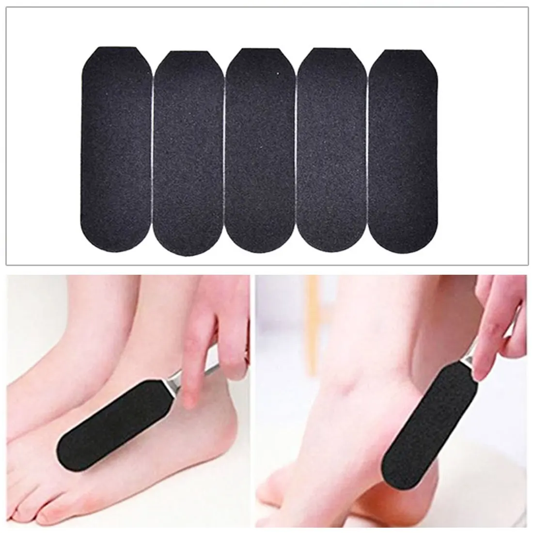 

10pcs Pedicure Tools Sand Paper Replacement For Stainless Steel Two-Sided Foot Rasp File Calluses Removal Foot Care Tool