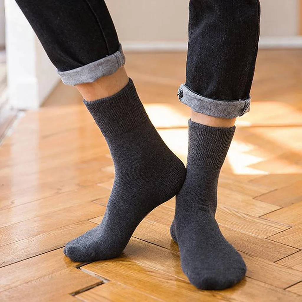 10 Pairs 5 Colors Men's Socks Thick Thermal Business Male Socks Casual