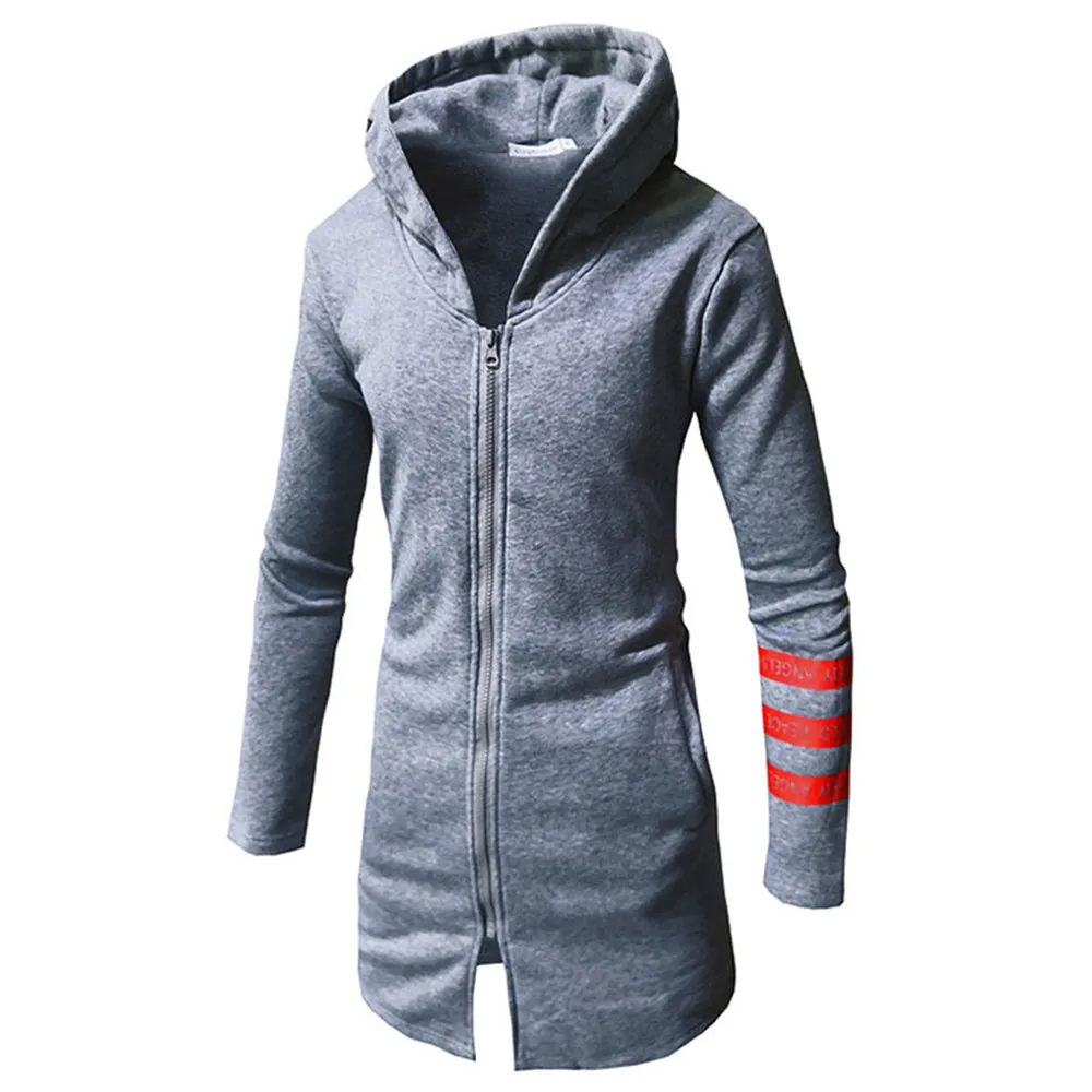 

FeiTong Male Sweatshirts Men Autumn Winter Casual Warm Stripe Zipper Long Sleeve Top Blouse Jacket Coat Brand Hoodies Pullovers