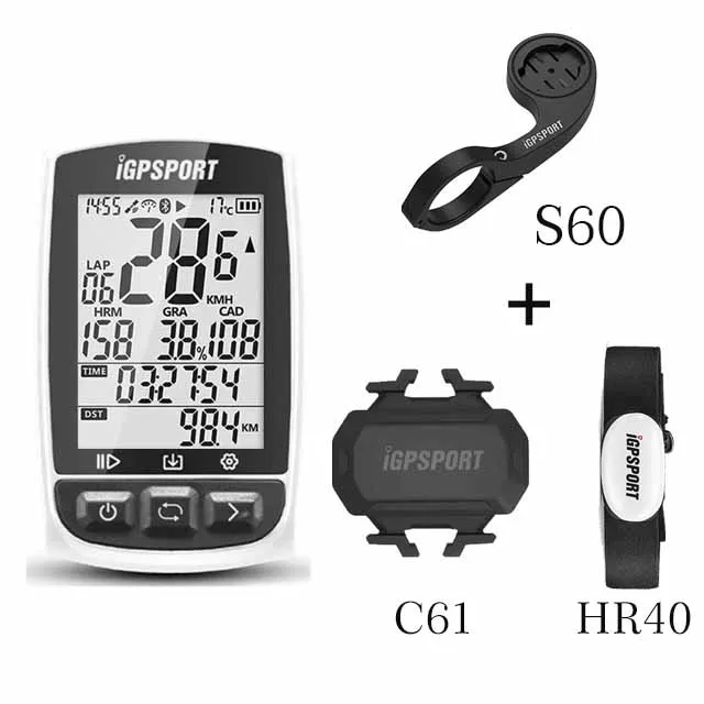 I gps порт IGS50E ANT+ велосипедный компьютер Спидометр Секундомер IPX7 водонепроницаемый ANT Bluetooth 4,0 gps Аксессуары для велокомпьютера - Цвет: White Group3