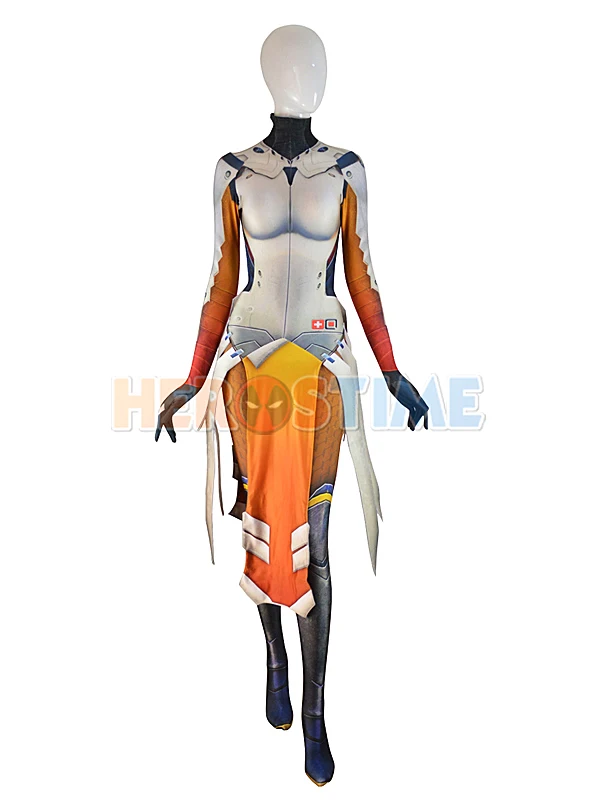 

Costume 3D Print Mercy Game Combat Suit with Wings Halloween Spandex Costumes