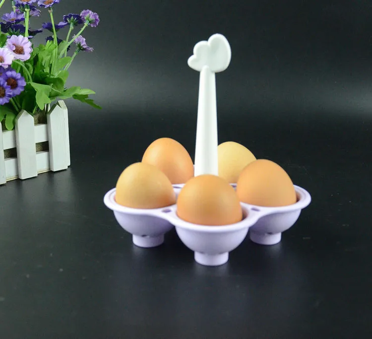 

1PC Plastic Flower Shape Steamed Egg Rack Holder Egg Tools Kitchen Tools Boiled Egg Stand for 5 Eggs Cooking Tools OK 0364