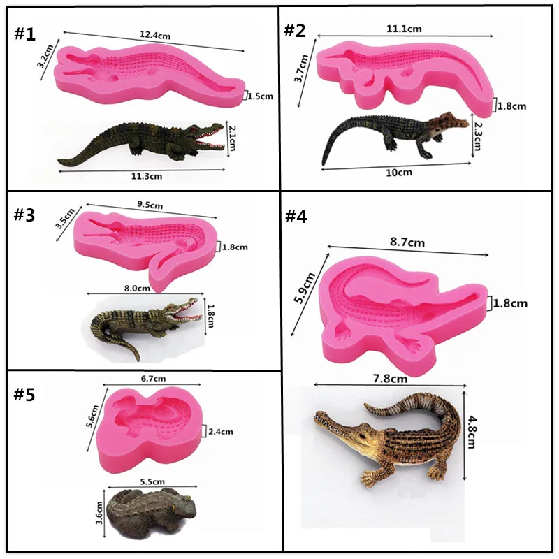 Аллигатор животное болото зоопарк Смола форма для полимерной глины, 3D Крокодил силиконовая форма для полимерной глины пищевая безопасная Гибкая форма