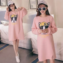 Korean version of the maternity sweater 2017 autumn and winter large size thick jacket in the long coat