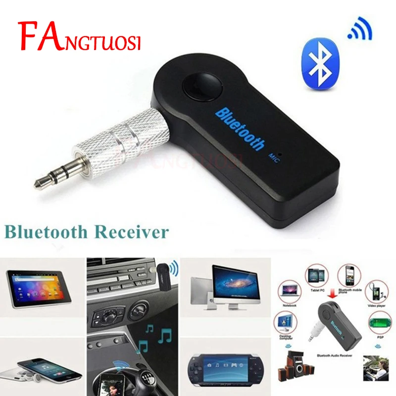 

FANGTUOSI Wireless Bluetooth Receiver Aux 3.5mm Jack Audio MP3 Music Reciever Handsfree Car Transmitter Adapter For iPhone XR