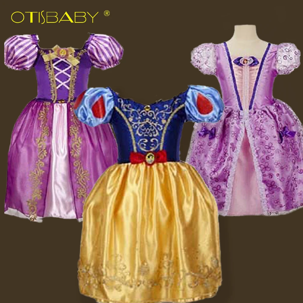 

Hot Girls Cinderella Princess Dress Children Girl Sofia Party Wedding Dresses Kids Elsa Anna Clothes Snow White Cosplay Costume